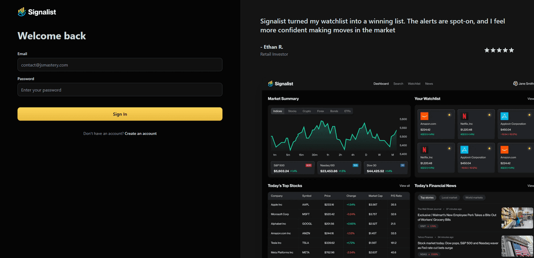 Stock Market App — AI Trading Platform